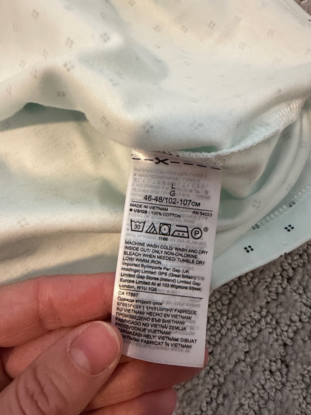 Banana Republic Light Blue Polo with Micro Dot Print - Picture 4 of 5